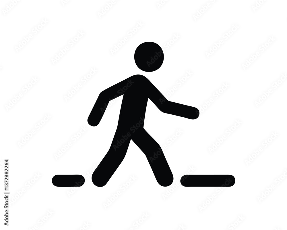 Vector illustration of a walking figure in a simple design Vector illustration of a walking figure in a simple design