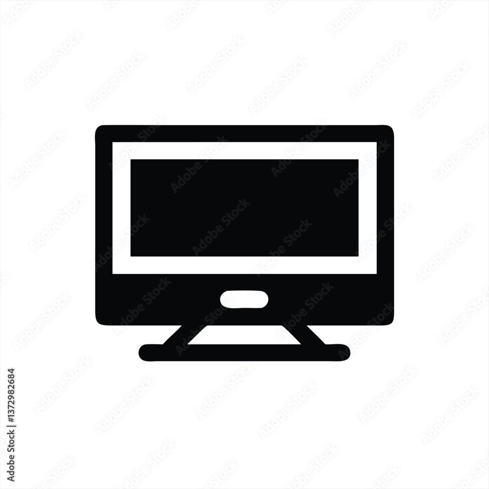Modern computer monitor illustration for digital workspace setup Modern computer monitor illustration for digital workspace setup