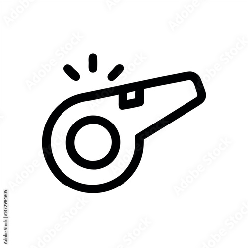 Whistle illustration for sports and coaching activities