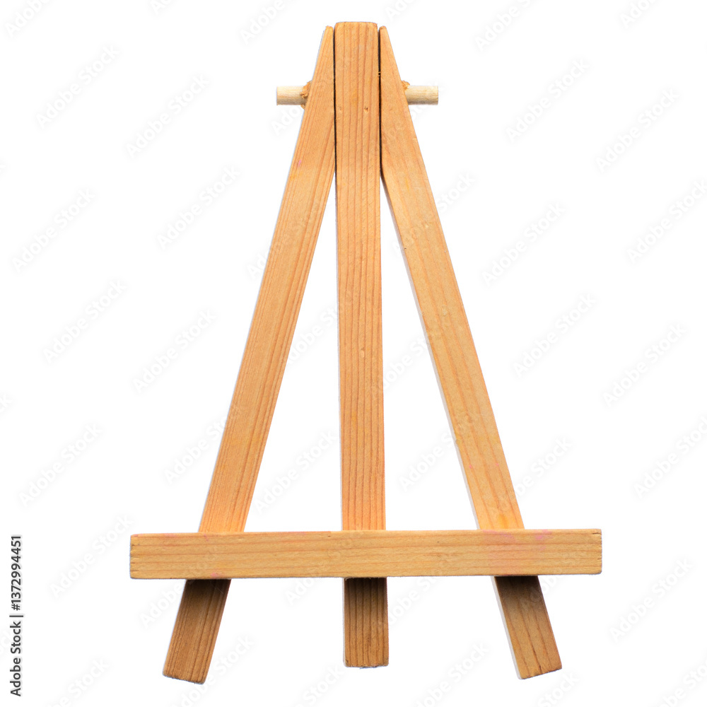 Mini Wooden Display Easel Isolated White