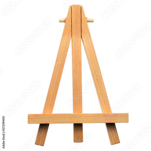 Obraz na płótnie Mini Wooden Display Easel Isolated White w salonie