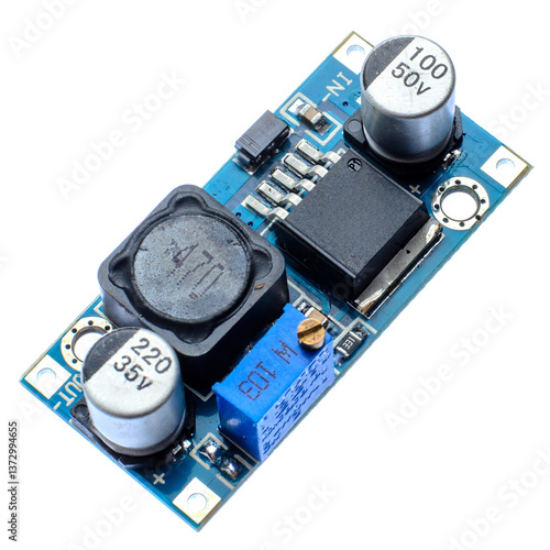 Obraz na płótnie DC-DC Converter Isolated on White Background w salonie