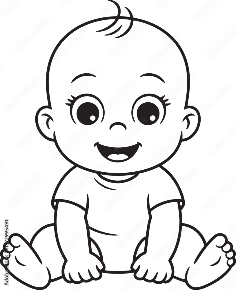 A Cute baby Silhouette A Cute baby Silhouette