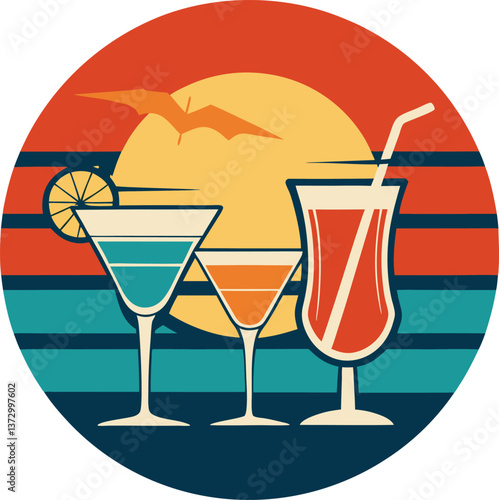 set of drinks