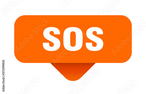 sos sticker. sos sign on transparent background