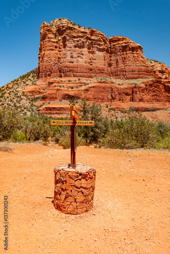 Trails around near Bell Rock in Sedona, Arizona