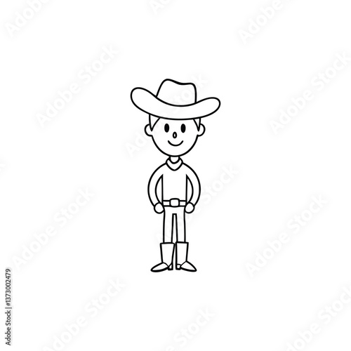 man with hat coloring book