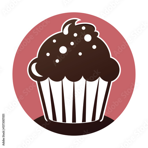 chocolate muffin isolated on white