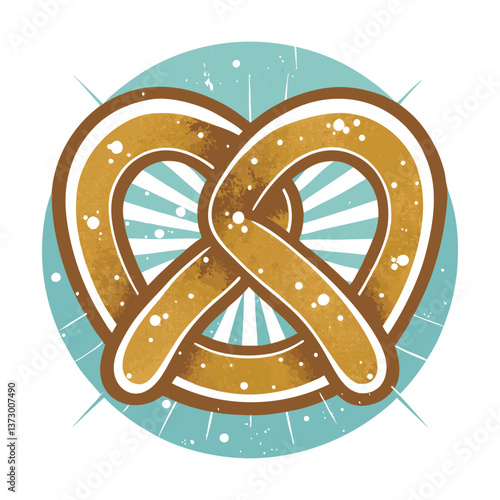 vector illustration of a pretzel