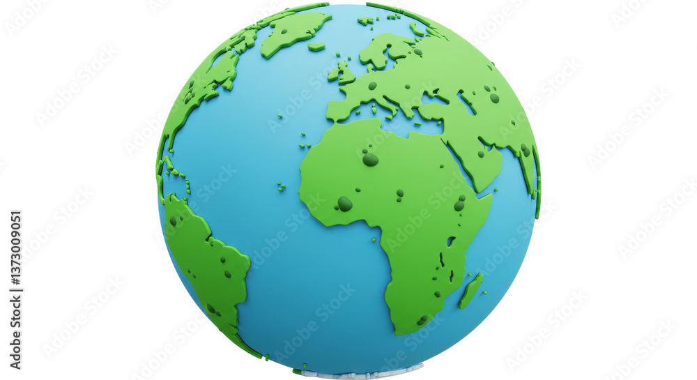 Isolated Cartoon Earth Globe Isolated Cartoon Earth Globe