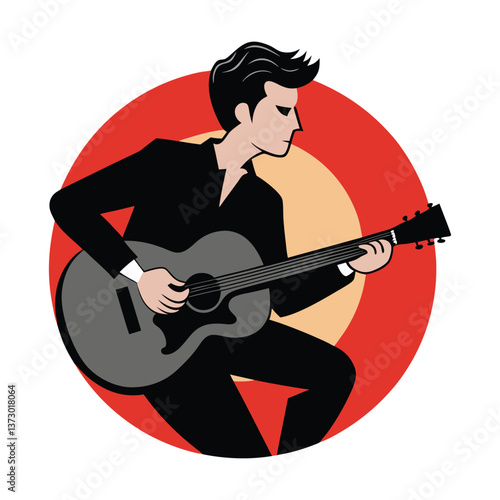 guitar player in action