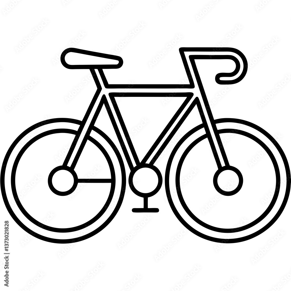 bicycle icon on white background bicycle icon on white background