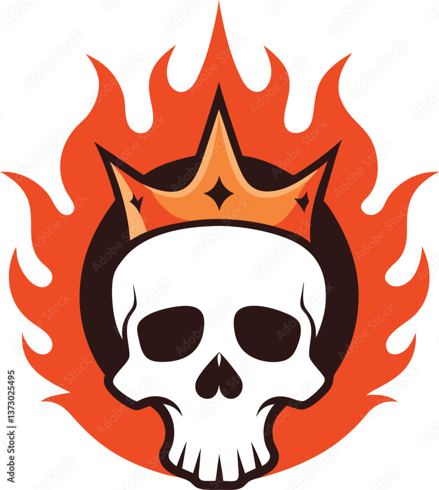 skull with flames skull with flames