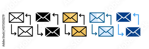 Correspondence Icon Set Multiple Style Collection