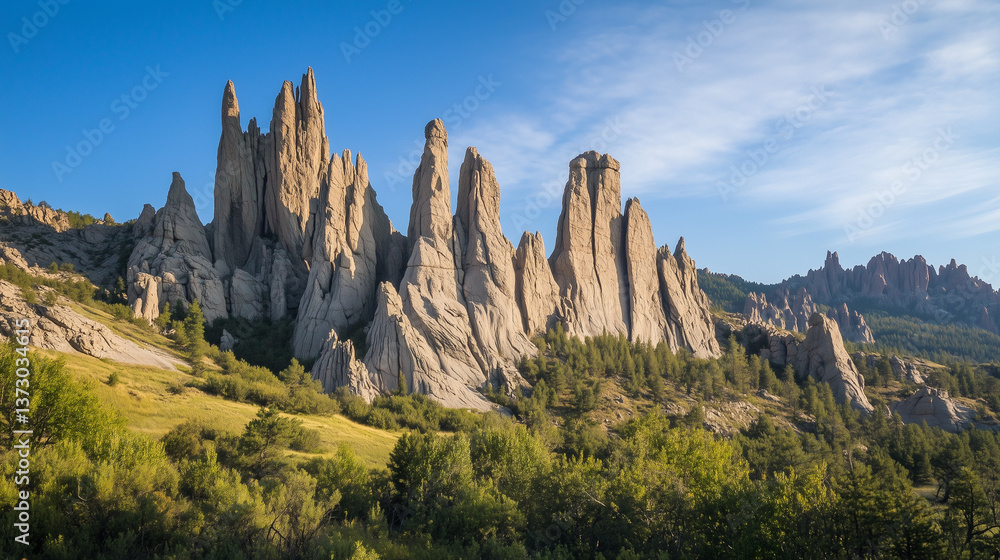 Fototapeta premium Mountain with beautiful and natural background