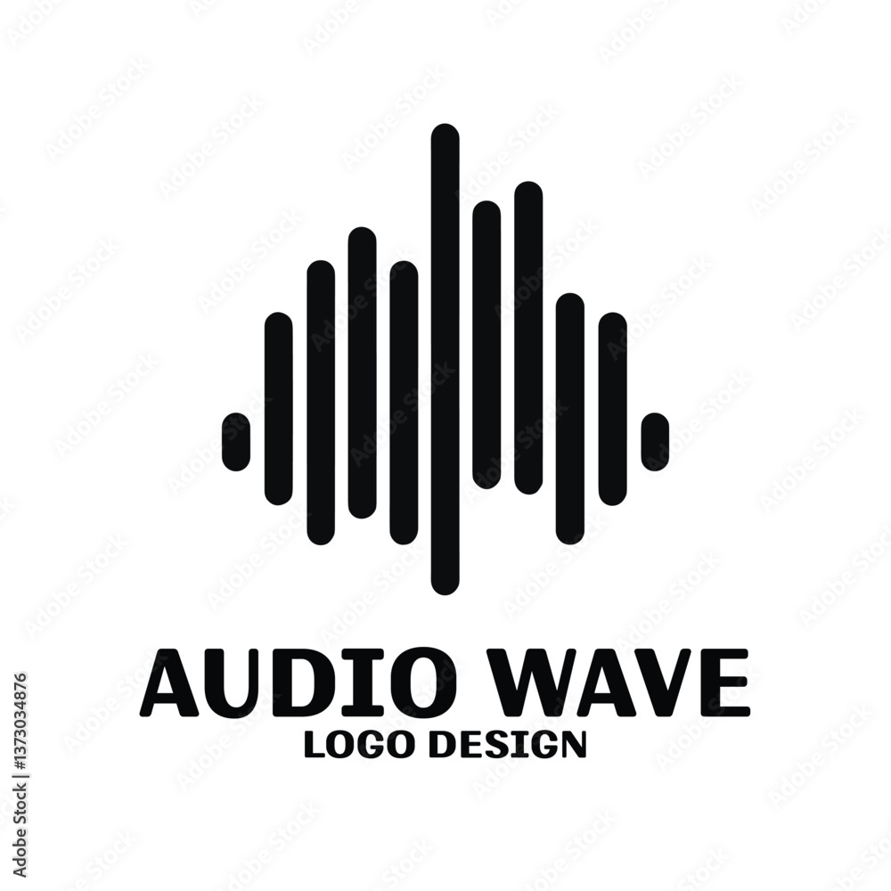 Obraz premium Audio Wave Vector Logo Design