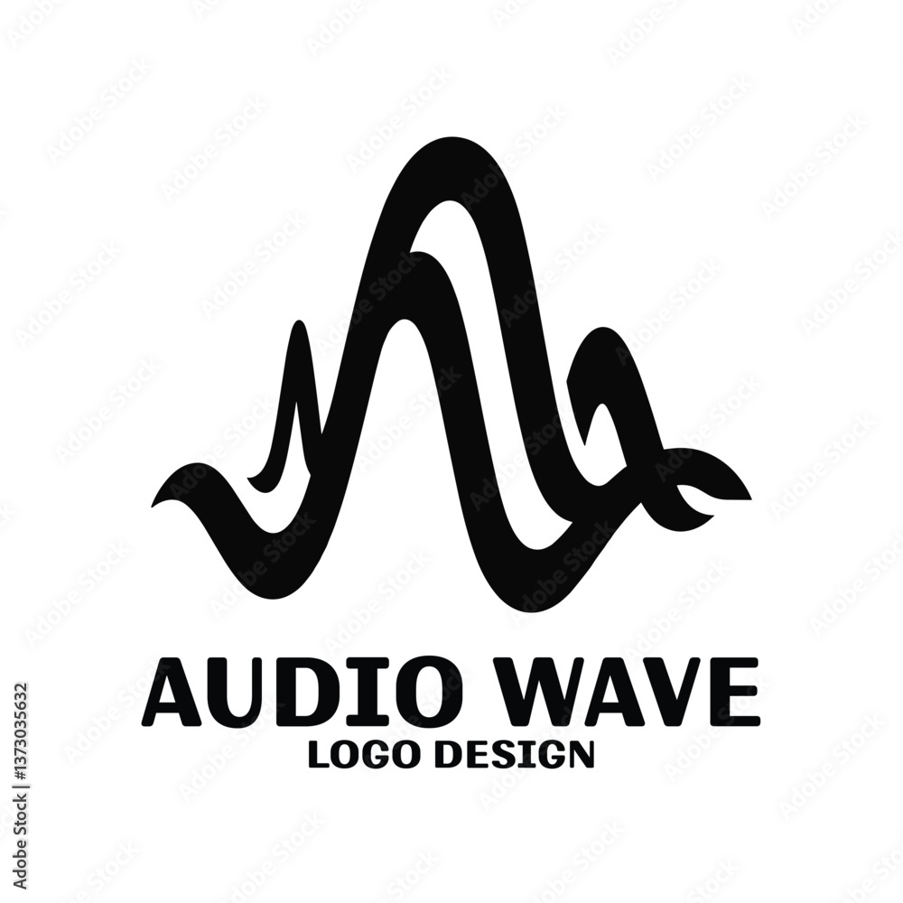 Fototapeta premium Audio Wave Vector Logo Design