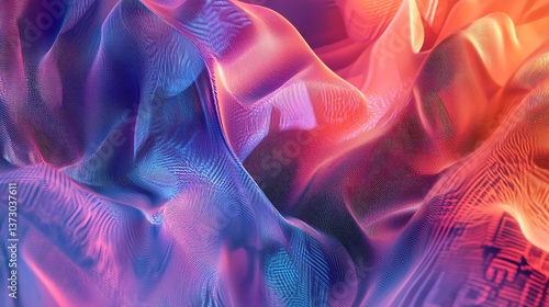 Vibrant, flowing abstract waves of color and texture create a dynamic and captivating visual experience.