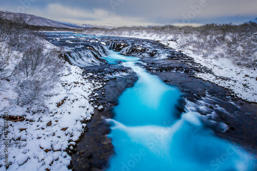 Wallpaper Mural Bruarfoss Islanda Waterfall Brekkuskógur Torontodigital.ca