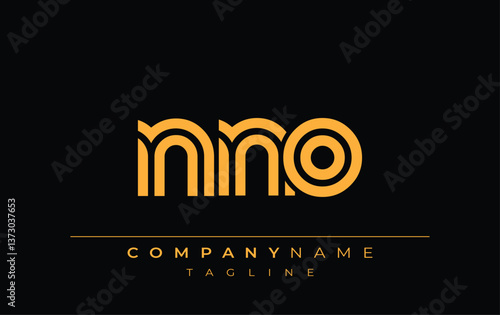 NNO Creative Unique Modern Letter Logo Design. Stylized logo featuring a unique letter design, presenting abstract minimalist aesthetics and modern appeal