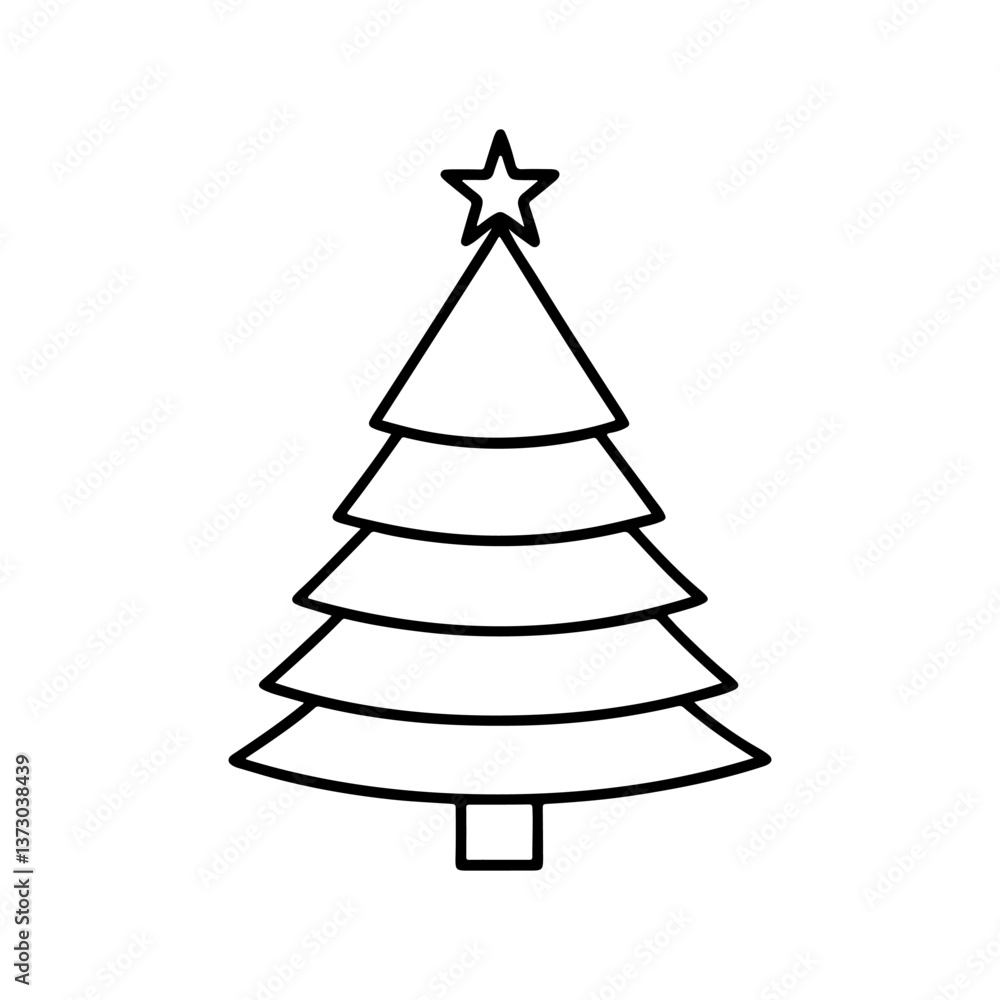 Fototapeta premium christmas tree vector illustration