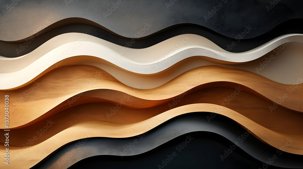Abstract wavy layers background Abstract wavy layers background