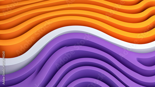 Abstract Orange Purple White Wave Background Texture