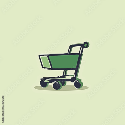 Einkaufswagen-Icon auf hellem Hintergrund

