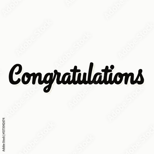 Glückwunsch-Typografie: "Congratulations"

