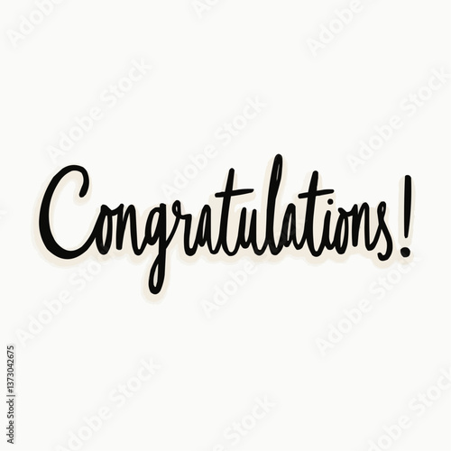 Glückwunsch-Typografie: "Congratulations"

