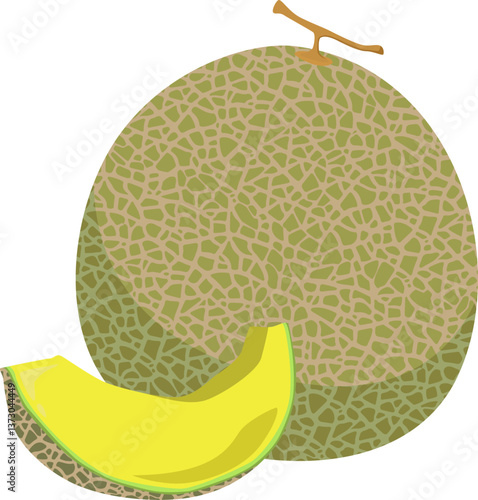 Cantaloupe-Melone mit Stück – süß, aromatisch und voller Frische für heiße Sommertage.
