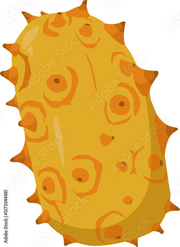 Kiwano mit stacheliger Schale – exotisch, erfrischend und voller Nährstoffe.
