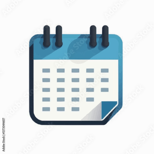 Tischkalender steht auf weißem Hintergrund

