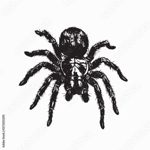 Tarantula Spider Image vector isolated on white Background.