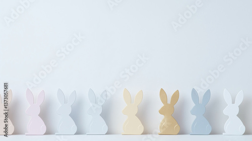 easter bunny pattern on white background, easter decoration