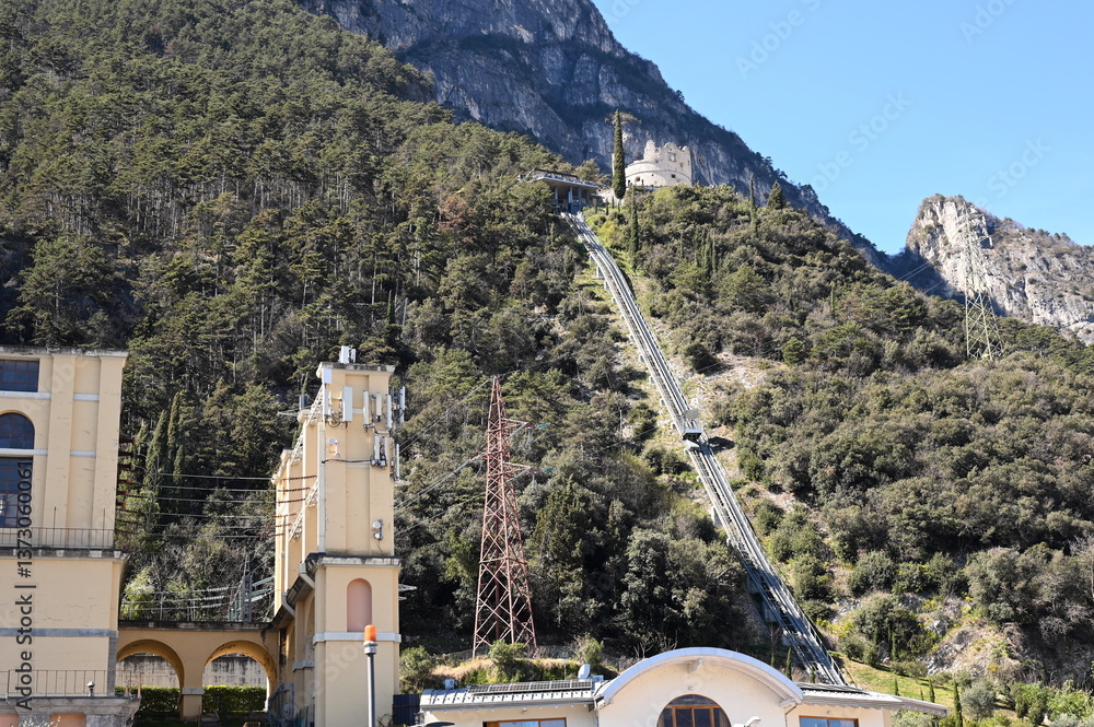 Standseilbahn bei Riva del Garda am Gardasee