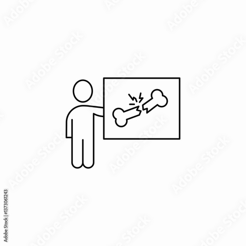 bone fracture icon sign vector
