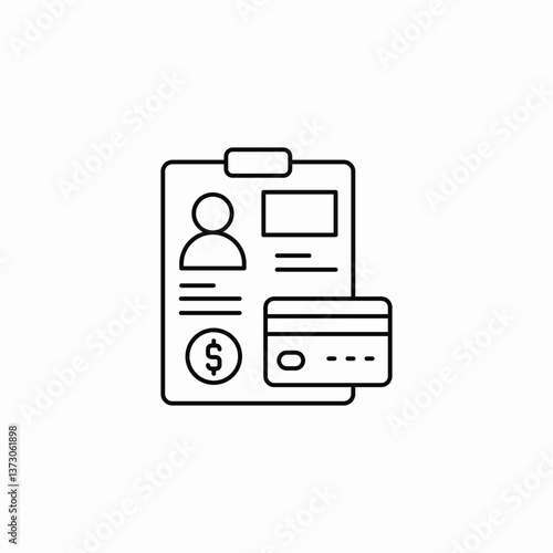 credit history icon sign vector