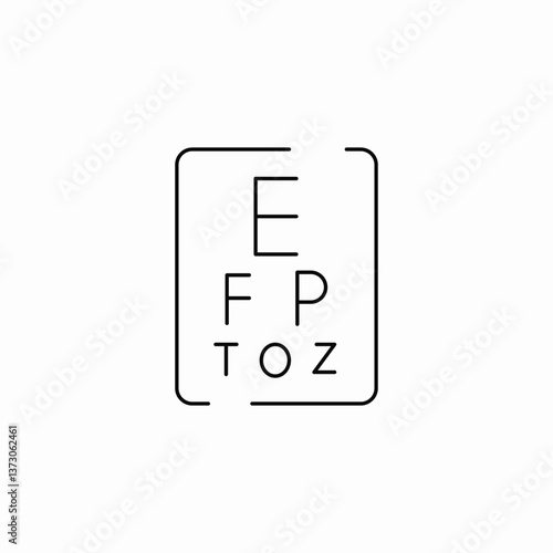 eyesight examination icon sign vector