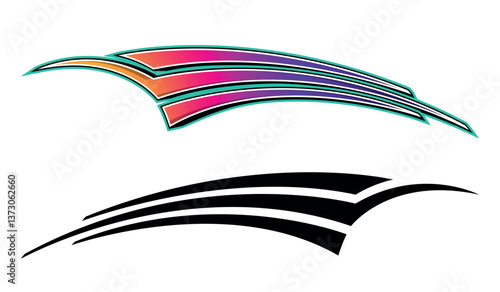 Vector fire Sports car flame side decal vinyl sticker. Race car tribal flames eps graphic. Side vehicle decoration for car, auto, truck, boat, suv, motorcycle.