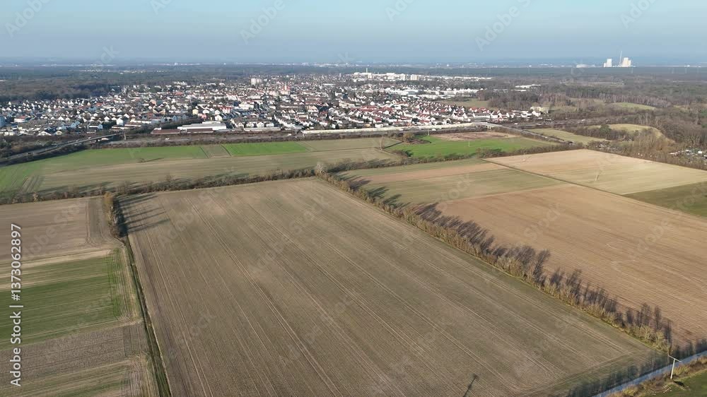 Felder und Autobahn bei Obertshausen Felder und Autobahn bei Obertshausen