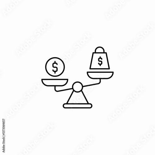 scale finances icon sign vector