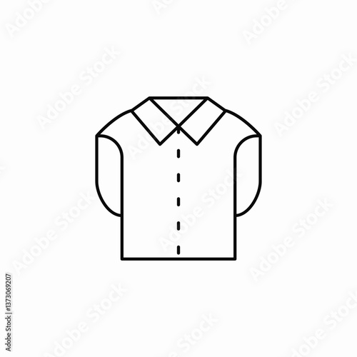 button up top shirt icon sign vector