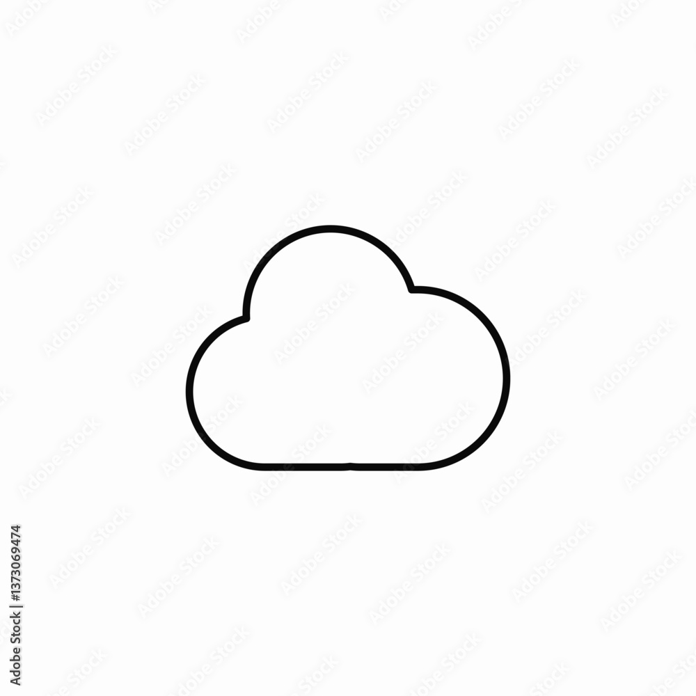 cloud system icon sign vector cloud system icon sign vector