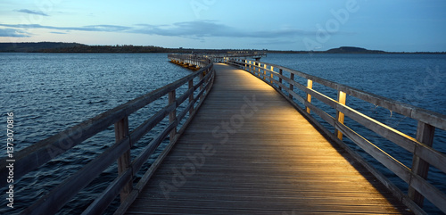 Obraz na płótnie Seebruecke am Geiseltalsee w salonie