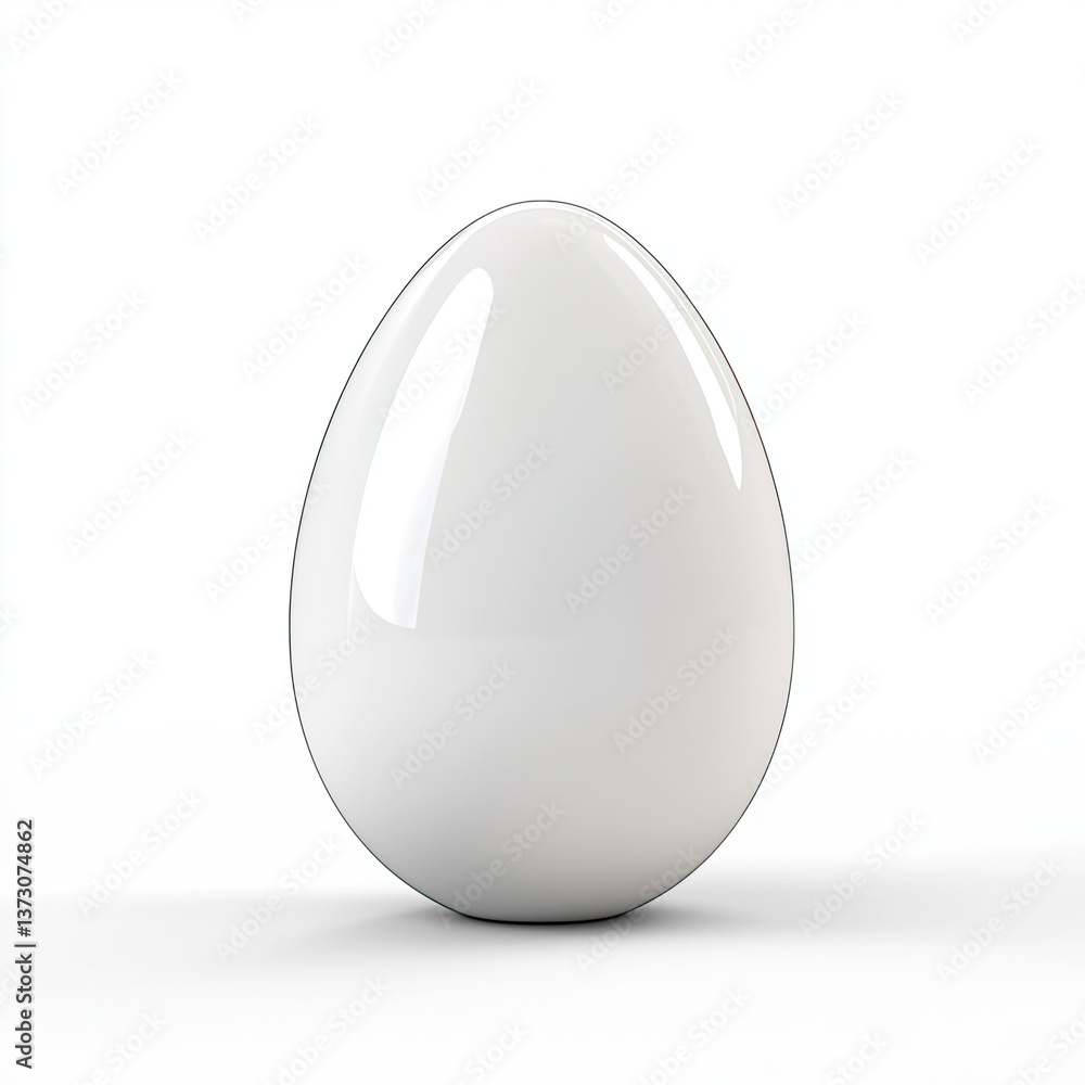 A pristine white egg, a symbol of new beginnings and hope, rests gently against a clean, bright background. A pristine white egg, a symbol of new beginnings and hope, rests gently against a clean, bright background.