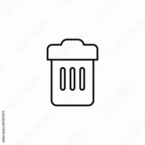 bin waste icon sign vector