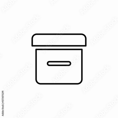 box archive storage icon sign vector