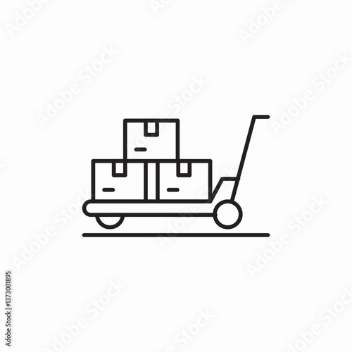 box trolley icon sign vector