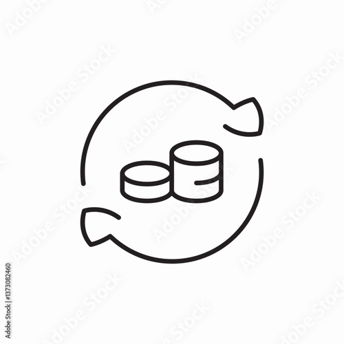 financial cycle icon sign vector